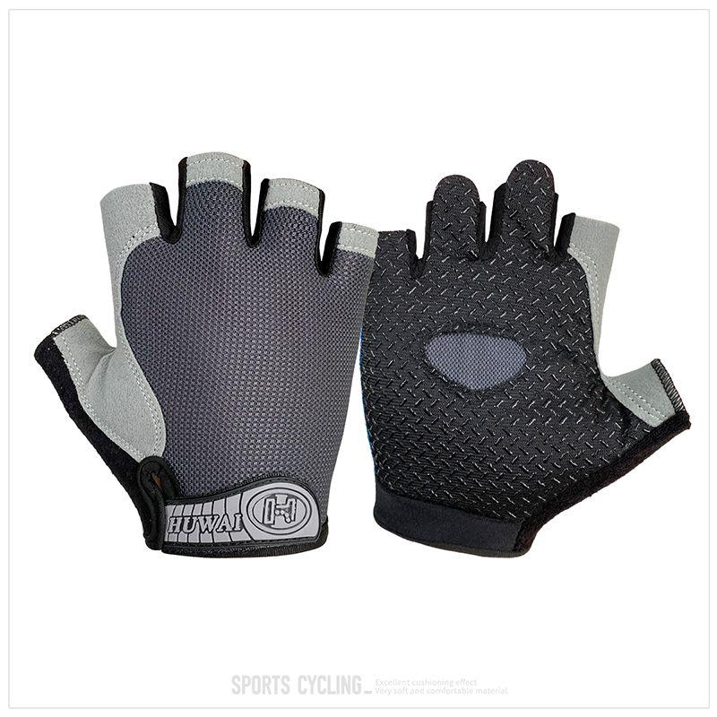 

Fitness Spring/Summer Breathable Training Hiking Half Finger Gloves Gray Classic L