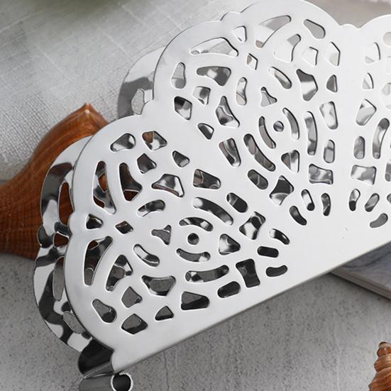 Stainless Steel Napkin Holder, with Hollow Pattern Modern Style Design, Waterproof Moisture-Proof Napkin Dispenser for Home Kitchen
