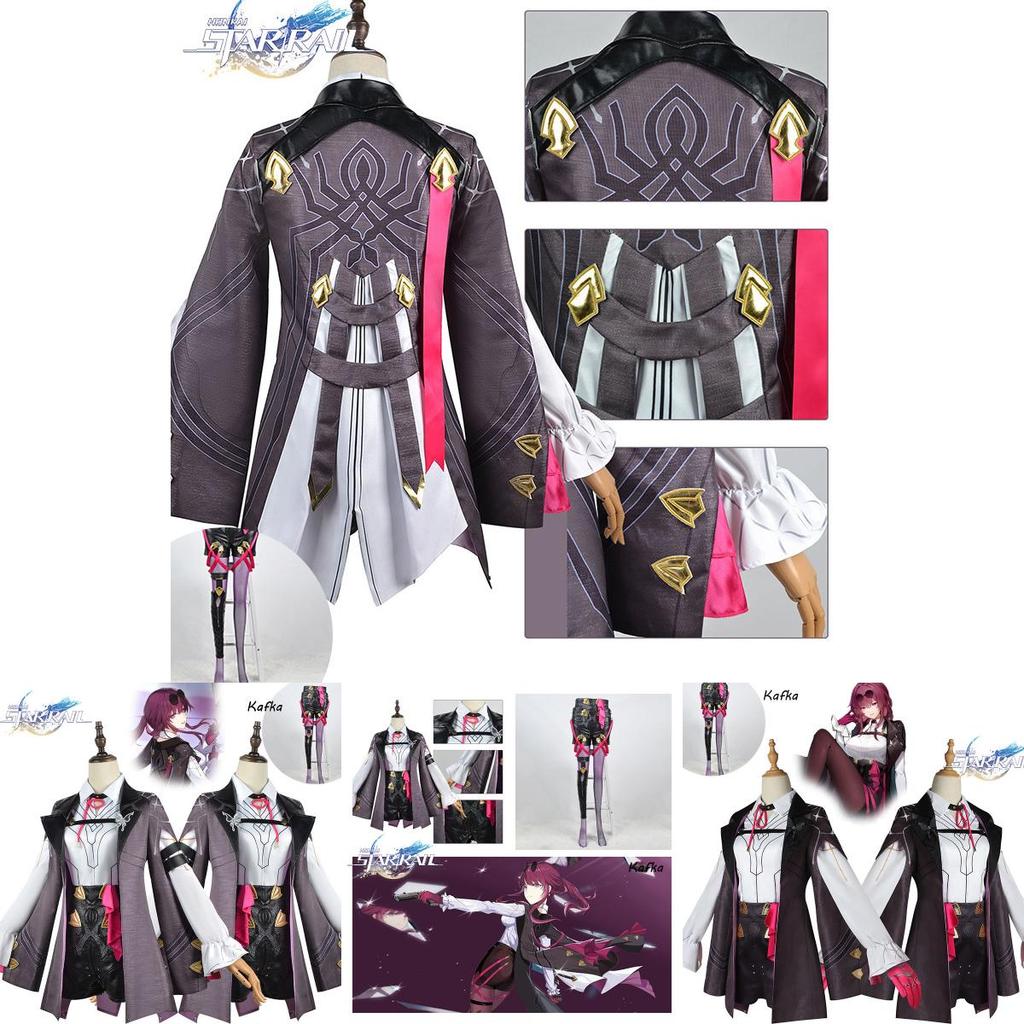 Honkai Star Rail Kafka Cosplay Costume Full Set For Women, Polyester Fabric Xs-xxxl