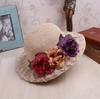 New 2026 Lace Floral Embellished Wide Brim Straw Sun Hats for Women Sun Protection Beach Hats Hat for Women Gifts