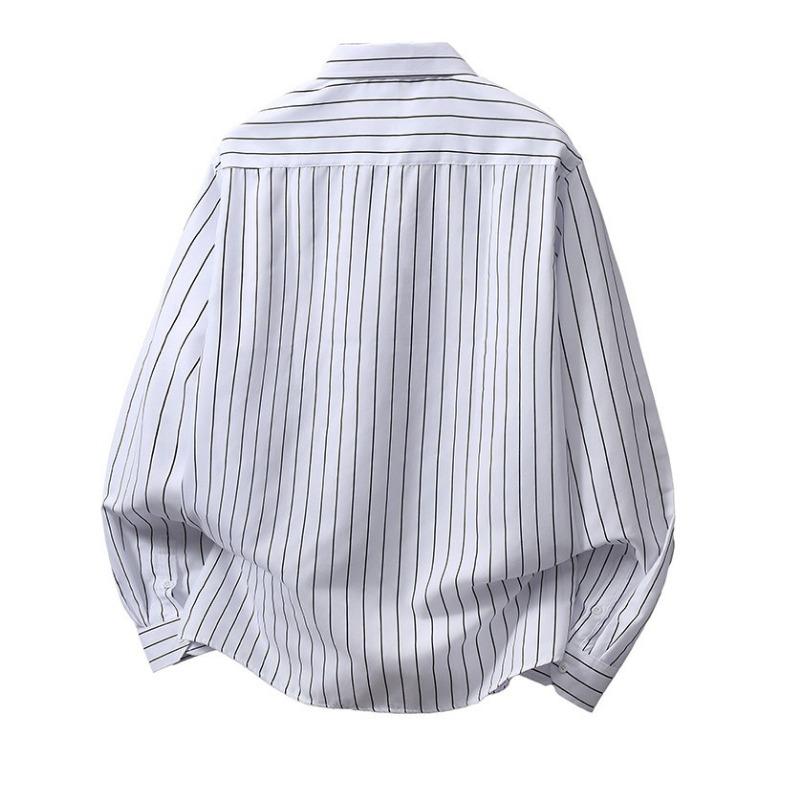 Men S Loose Striped Long Sleeve Casual Shirt