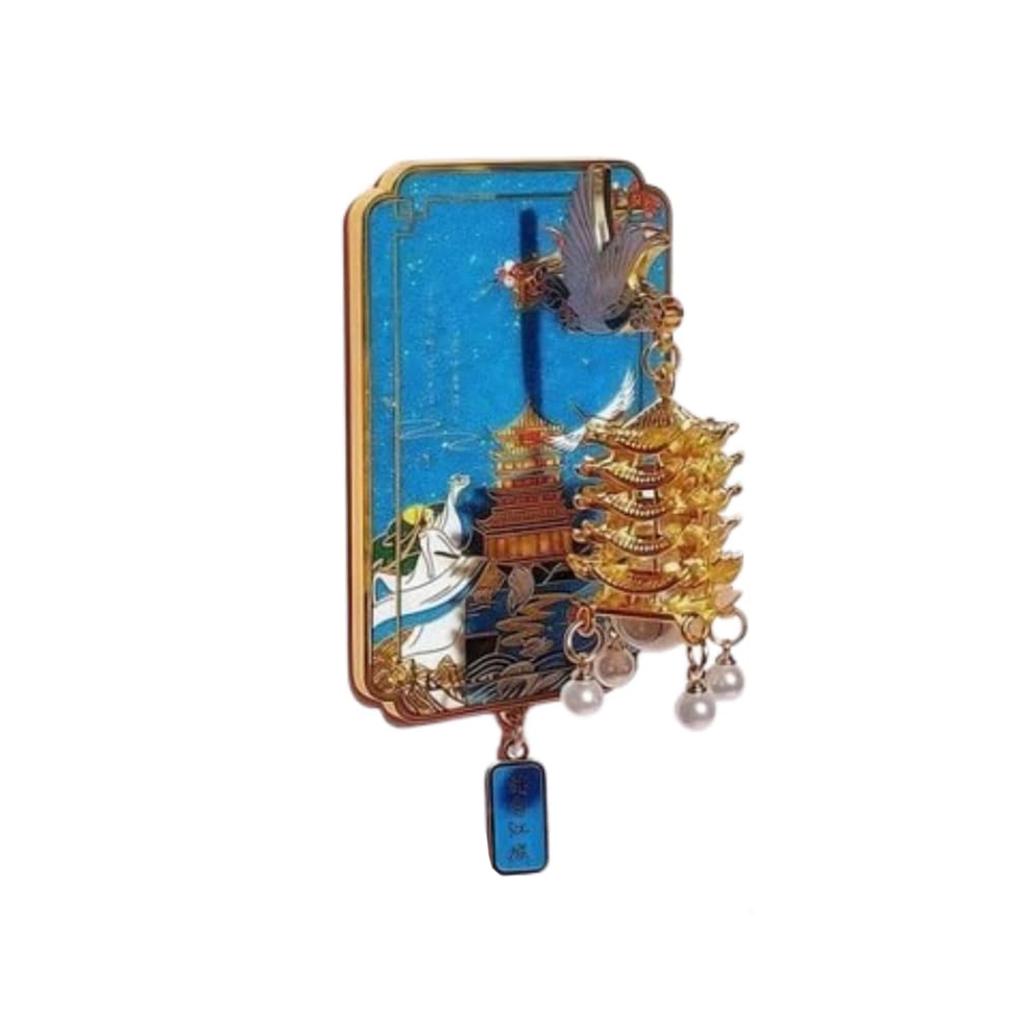 Luminous Cultural And Creative Metal Refrigerator Sticker