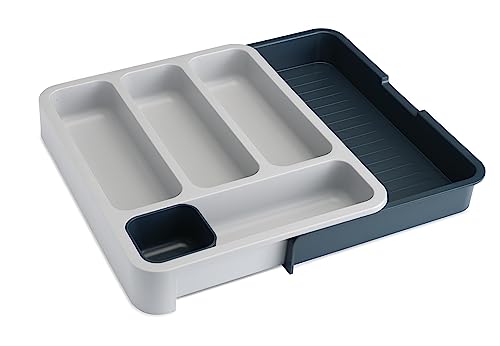 [Authentic] Joseph Joseph Cutlery Storage Drawer Organizer Cutlery Tray, Gray/Gray, 85042
