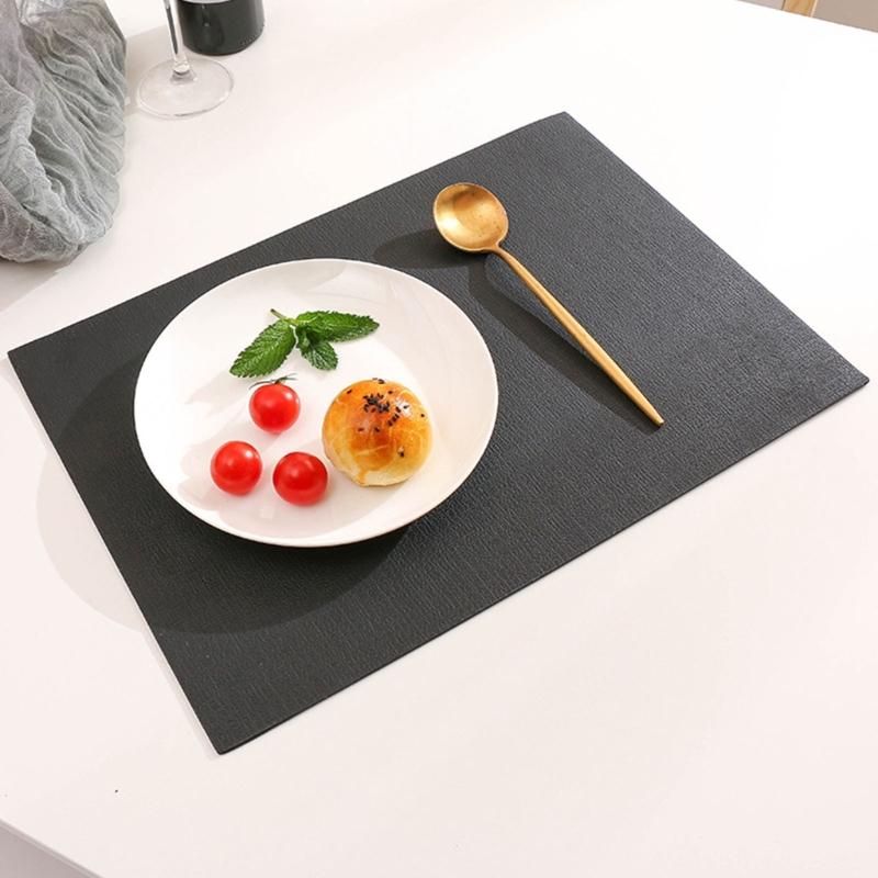 Double Side Leather Placemats And Coasters Waterproof Nonslip Table Mats Set Washable Table Mats For Dining Table
