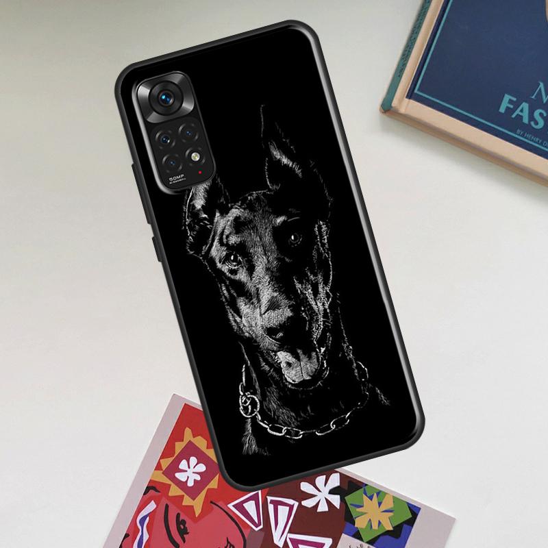 Animals Doberman Dog Case For Xiaomi Redmi Note 14 13 12 11 9 10 15 Pro Plus Redmi 15 15C 14C 13C 12C 10C Cover