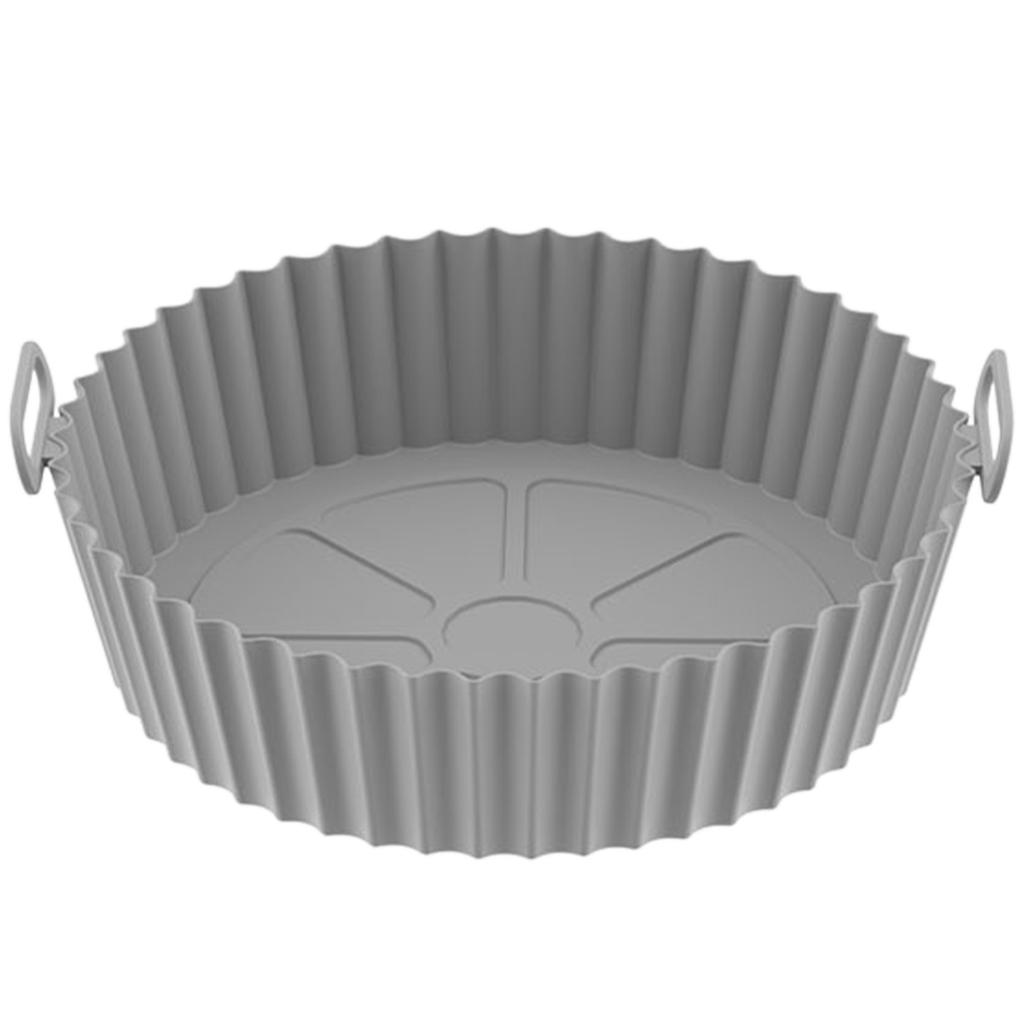 Air Fryer Silicone Pot 6.88inch Reusable Air Fryer Silicone Basket Pot Replacement for Paper Round Silicone Baking Pan