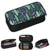 Cactus Garden Green Cacti And Floral Pencil Cases for Student Gifts Pen Box Pencil Bag Large Storage Pencil Pouch