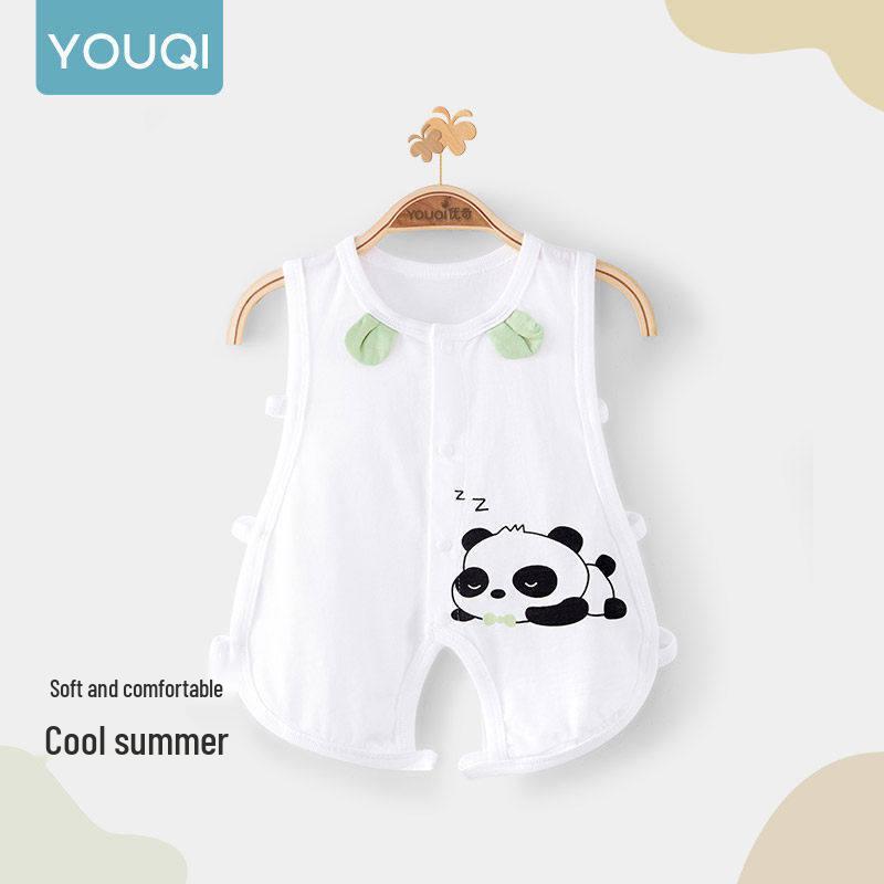 Youqi Baby Sleeveless Summer Jumpsuit - Cute, Lightweight, Side-Opening Design