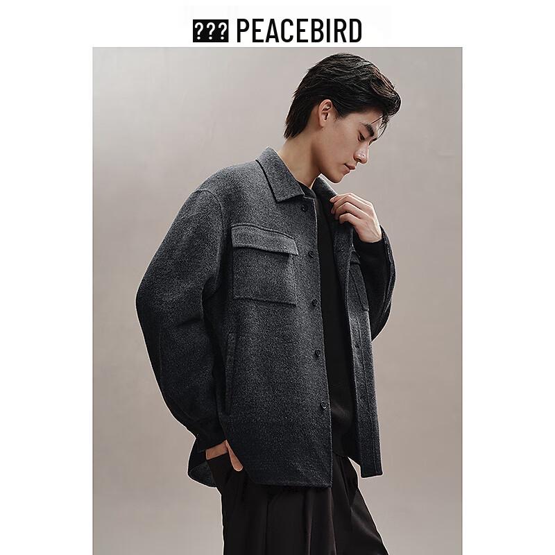 PEACEBIRD Men's Gradient Double-Faced Wool Blend Jacket