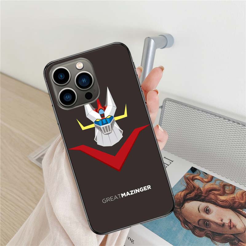 

Manga Mazinger Z Anime Phone Case For Iphone 17 Air 16 15 Pro Max 14 Plus 16E Coque 13 Pro 12 Mini 11 Clear Cover Silicone Cute iPhone 14 Pro Max