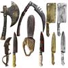 Realistic Halloween Prop Knives & Chainsaw Axe - Spooky Cosplay & Prank Toy