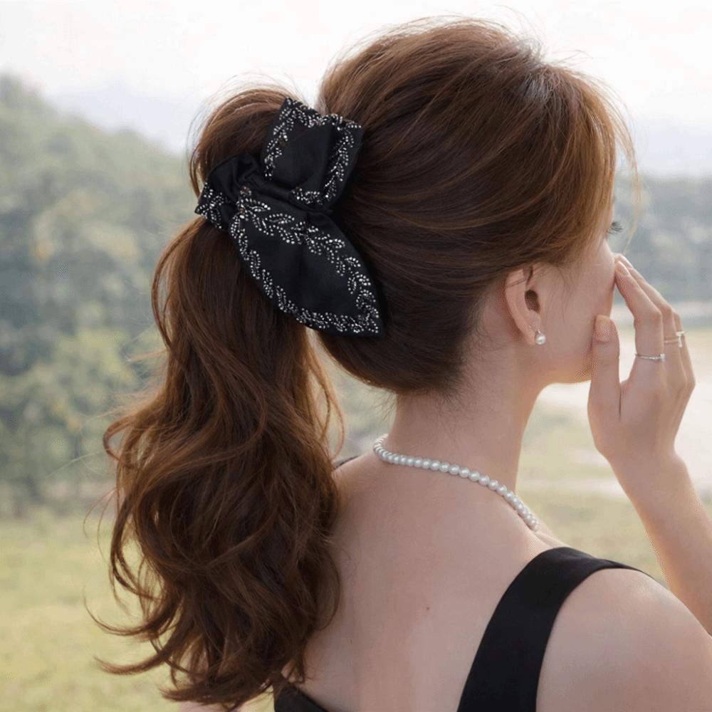 Sparkling Wheat Ear Shark Clip Large Size Rhinestone Hair Clip Fashion Hair Grip Clip  Party