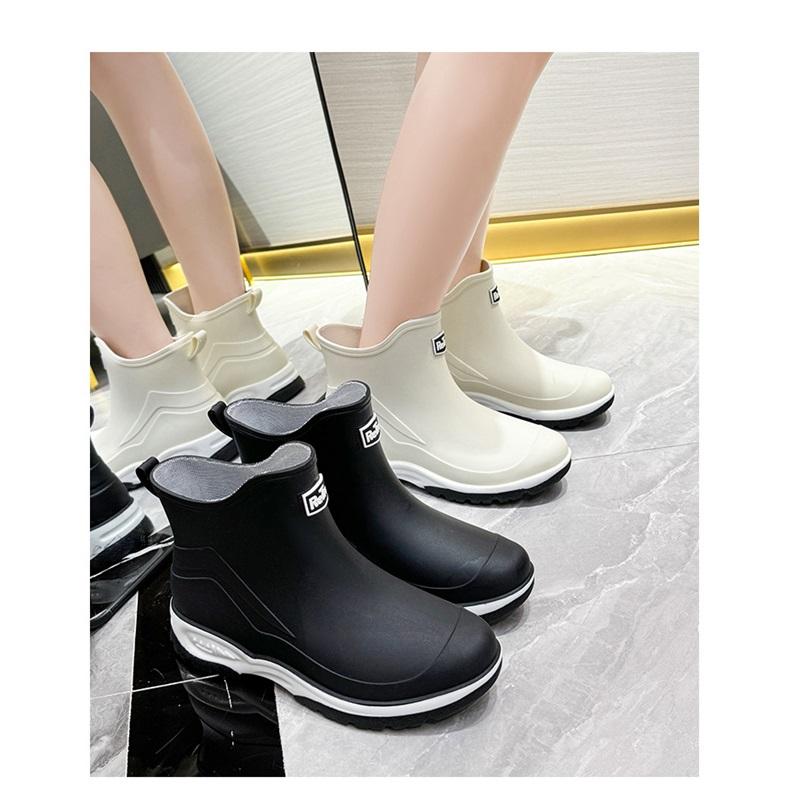 Couples Outdoor Casual Comfortable Anti Slip Waterproof Wear Resistant Short Tube Rain Shoes