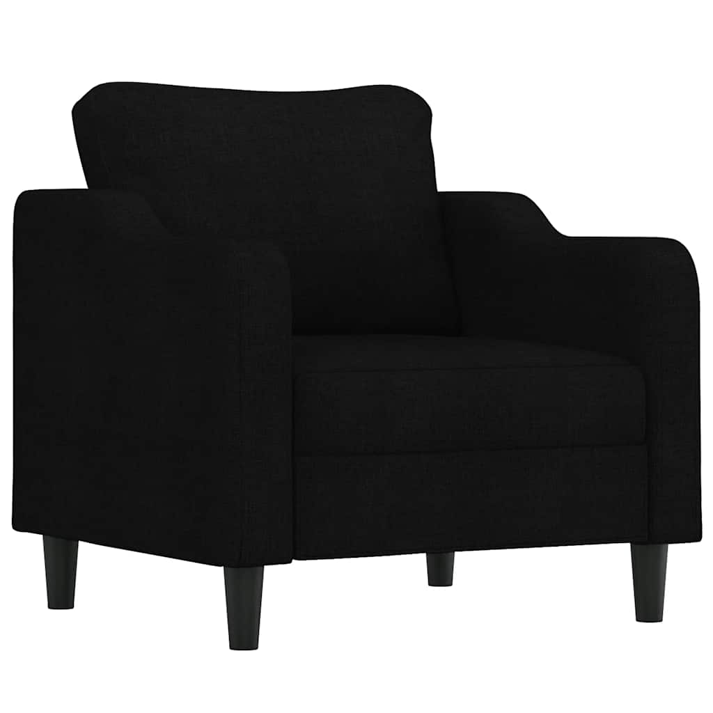 Vidaxl Armchair, Black, 60 Cm, Upholstered In Fabric