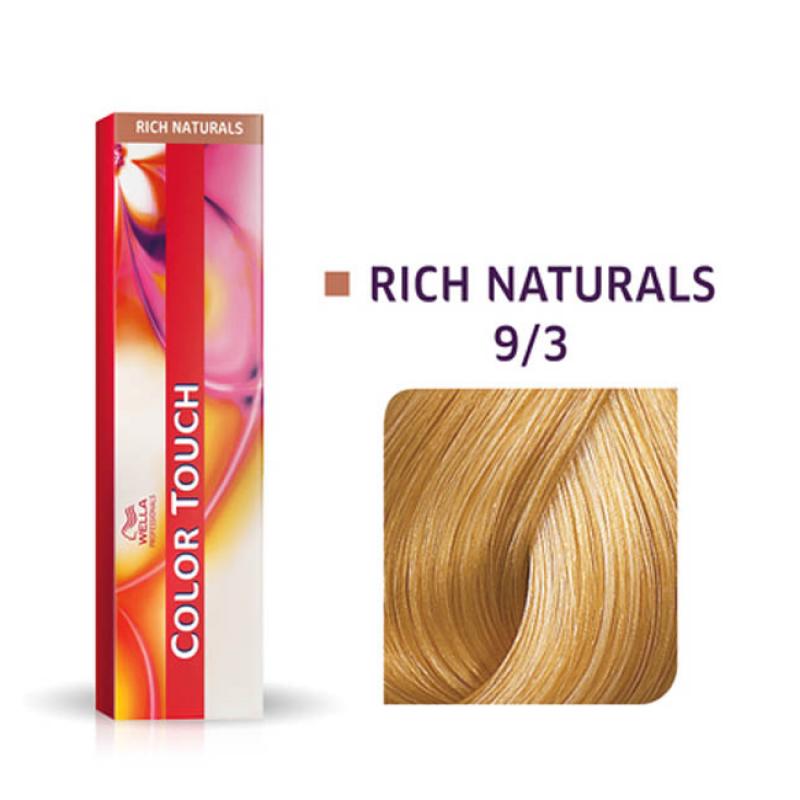 Wella Professionals, Color Touch, Senza Ammoniaca, Tinta Semi-Permanente per Capelli, 9/3 Biondo Chiaro Dorato Mogano, 60 ml