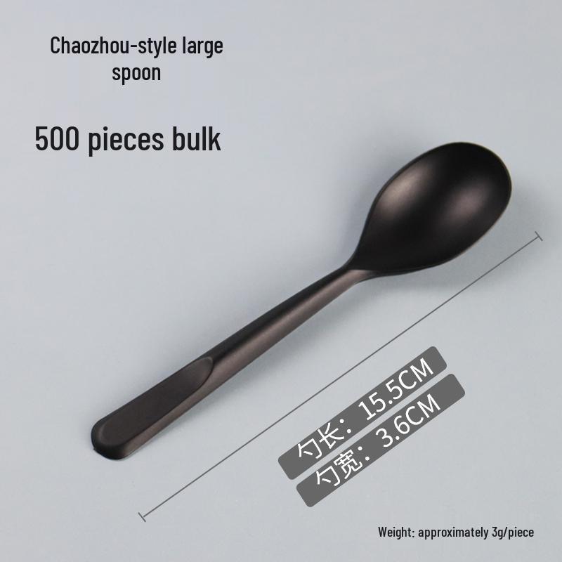 Individually Wrapped Thickened Plastic Disposable Soup & Dessert Spoon