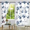 Elegant Watercolor Floral Curtains Flower Printed Bedroom Living Room Decoration Top Window Drapes Curtain With Grommet Darkening Polyester Perfect