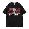 Art The Clown Appreciation Society T-Shirt Lustiges Meme T-Shirt Herren Damen Harajuku Y2k Oversized 100% Baumwolle T-Shirt Streetwear
