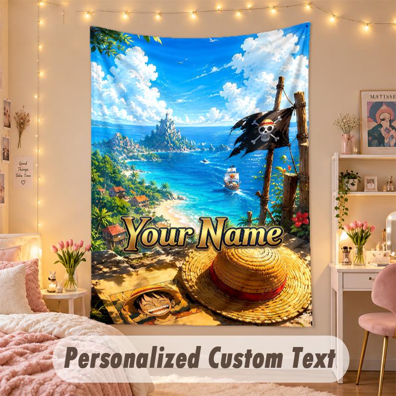 Custom Personalized Tapestry,One Piece Print Custom Name Text Wall Art Hanging for Bedroom