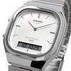 CASIO Ana-Digi Quartz Wristwatch Edgy Collection AQ-240E-7A Unisex Dual Time Silver Overseas Model