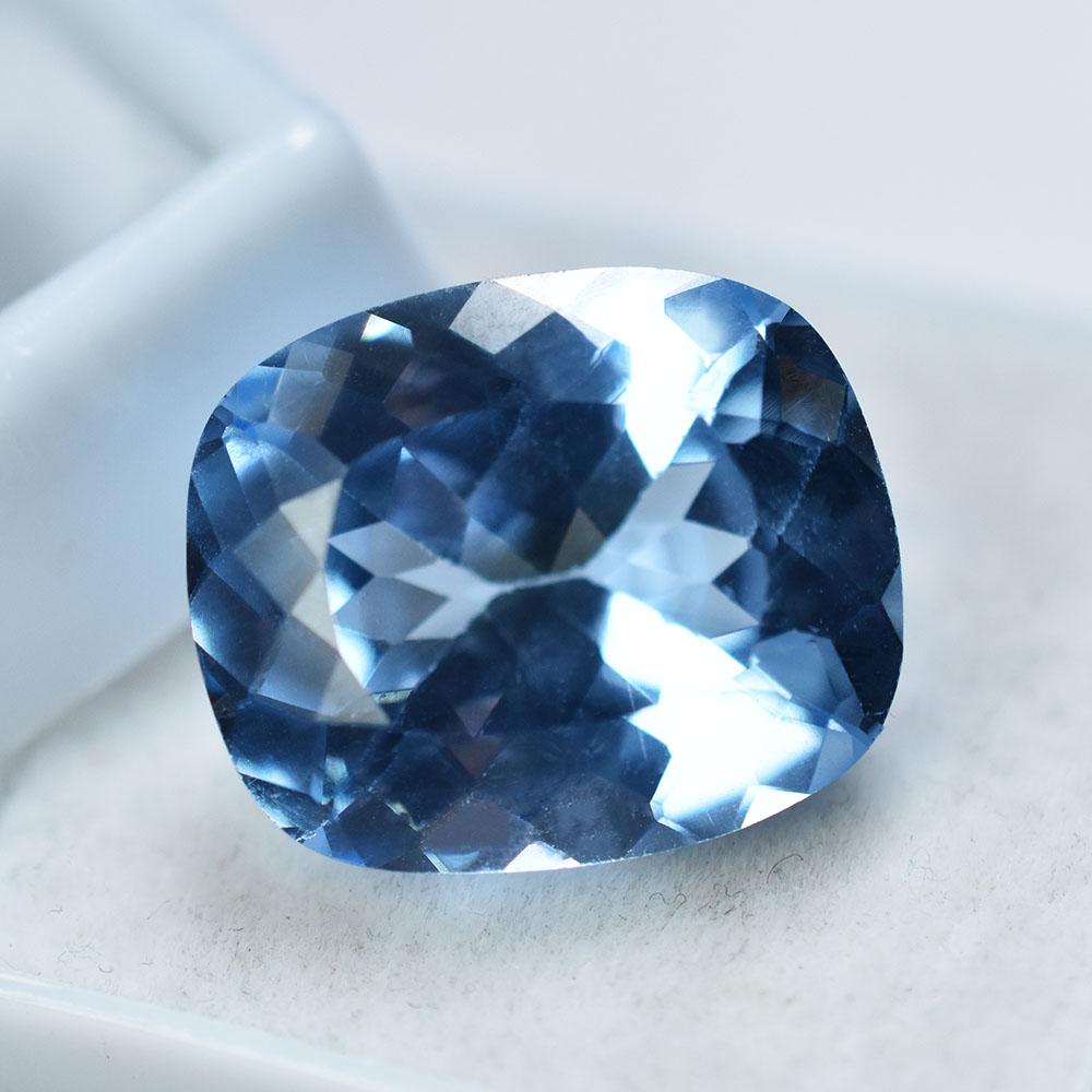 Blue Sapphire Loose Gemstone Superb 10.7 Ct Cushion Cut September Birthstone for Gem Collections