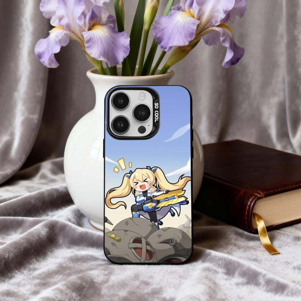 Coque de téléphone G-Déesse de la V-Victoire N-Nikk-K Pour iPhone17,16,15,14,13,12,11 Plus,Pro Max Intérieur Plaqué Argent Bonbon