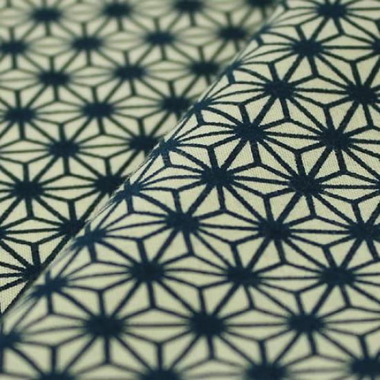 Someno Yasubo Hand Towel Navy Authentic Dyed Cotton Tokuoka Made In Japan 35cm X 100cm "Asanoha Blue" 100%