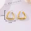 Hyperbole Long Water Droplet Flower Wing Round Wave Square Shell Golden Pendant Earrings for Women CCB Smooth Creative Jewelry