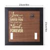 Wood Photo Frame Pet Memorial Pictures Frame with Collar Clip Souvenir Sympathy Gift Photo Sign Collar Is Not Included