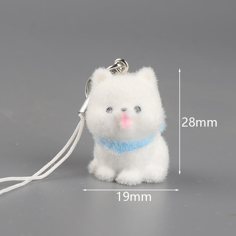 Cute Plush Dog Keychain Cartoon Pendant for Women Bag Fashion Animal Mobile Phone Backpack Keychains Accessories Friendship Gift