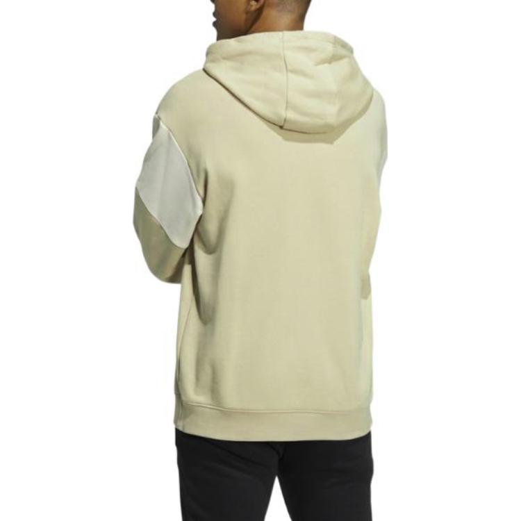 Adidas Neo Pure-Color Logo Print Loose Hoodie Unisex Hoodie Light-Brown HC9688