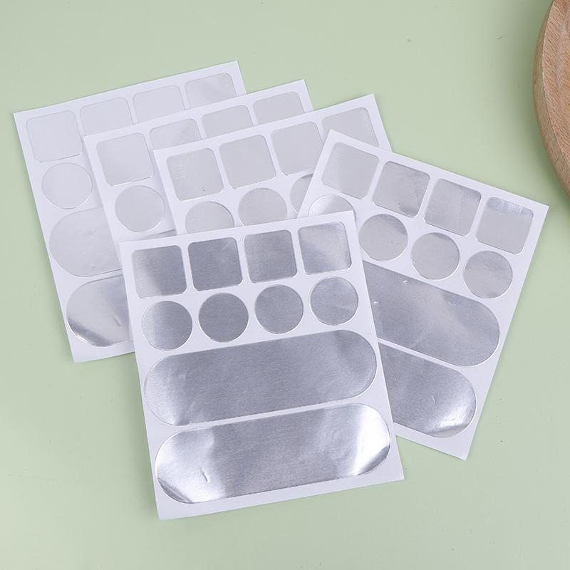 5Pcs Stainless Steel Pot Sticker Self-Adhesive Repair Tape Pot Patches Waterproof High Temperature Resistance Aluminum Foil Tape