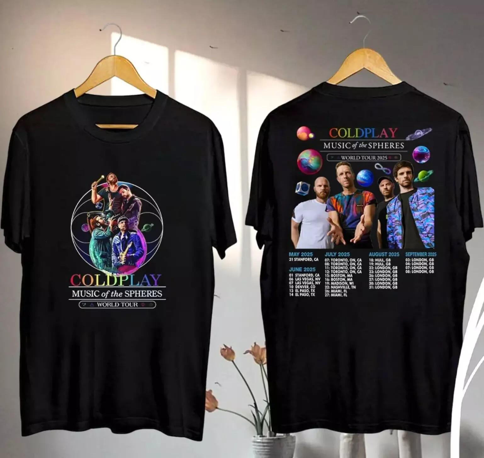 New Coldplay Band 2025 Tour Gift For Fans Shirt DN466 XXXL