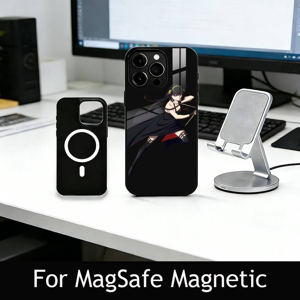 Y-Yor Forger-Spy-Family Phone Case For iPhone17,16,15,14,13,12,11 Plus,Pro Magnetic with Magsafe Wireless Charging