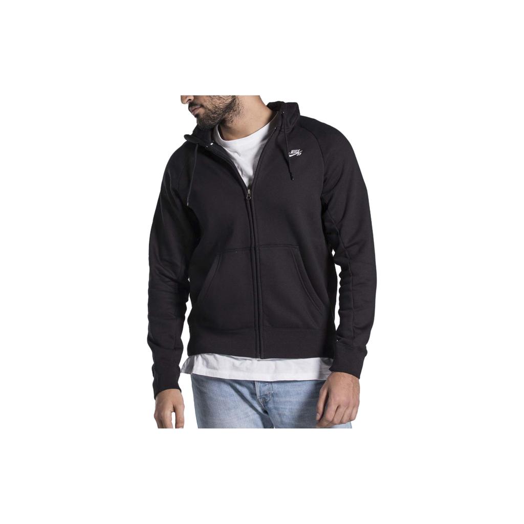 Nike Solid Color Logo Print Hoodie Men Hoodies Black 800149-010