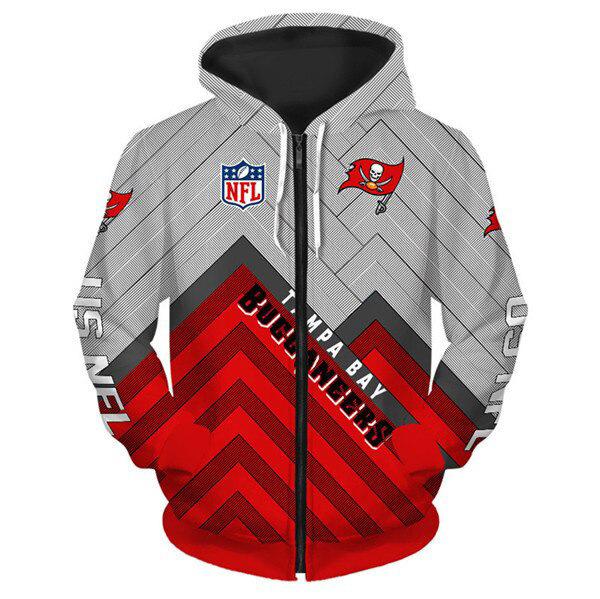 Europäischer und amerikanischer Herren- und Damen-Pullover mit Digitaldruck NFL-Fußball durchgehender Reißverschluss Kapuzenpullover, Strickjacke