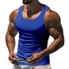 Men Solid Color I Shaped Fitness Training Gym Workout Sports Sleeveless Tank Top