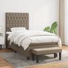 3136809 vidaXL Divan Bed with Mattress Taupe 90x200 Cm Fabric