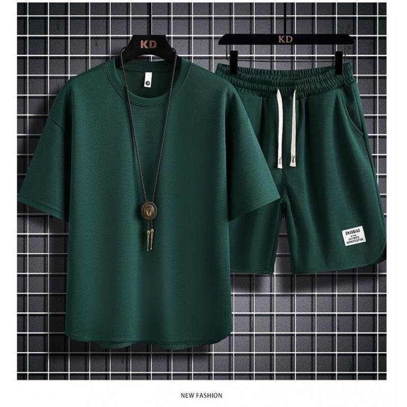 Men's Plus Size Summer Basketball Shorts and T-Shirt Set