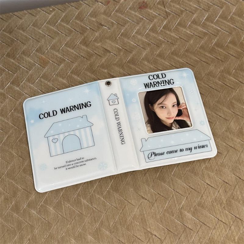 KPOP Photocard Album for 3 Inch Card Cute Blue Player Card Binder Lovely Heart PVC Photo Album Anime Card Sleeves Friends Gifts