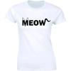 Meow Shirt Cat Kitten Rescue Pet Lover Funny Geek Science Nerd Cute Women's Tee