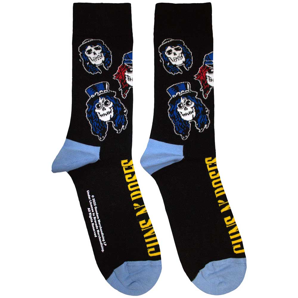 Guns N Roses Unisex Adult Skulls Band Socks