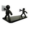 Mini Figures Storage Rack Cartoon Wall-Mounted Organizer Punch-Free Wall Storage Shelf for Kitchen Bathroom Living Room