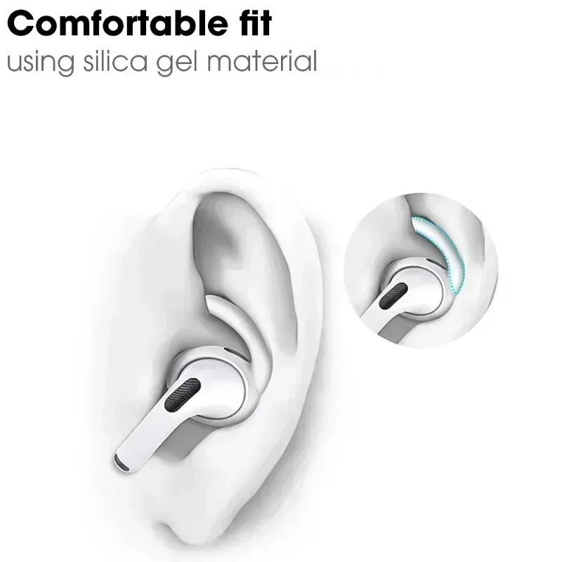 In-Ear Eartips Hook Silicone for Apple Airpods Pro Protector Earphone Case Earpads with Anti-slip Earhook for Apple AirPods Pro
