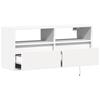 TV Wall Cabinet with LED Lighting White 100 X 31 X 45 Cm