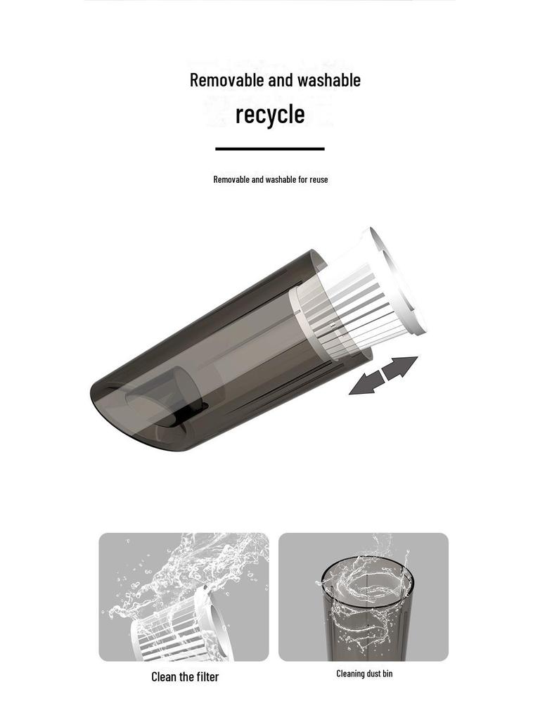 High Power Wireless Charging Handheld Vacuum Cleaner - Perfect for Cars and Desktops!