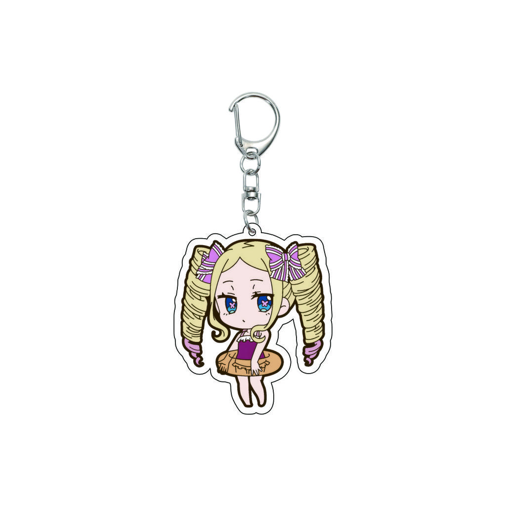 55MM Anime Re:ZERO - Iniziare la Vita in un Altro Mondo Portachiavi Natsuki Subaru Emilia Portachiavi Piastra Modello Acrilica Regali di Natale