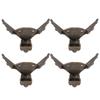 4 Pcs Wooden Box Feet Vintage Bat Shape Furniture Wooden Box Gift Box Jewelry Box Four Sides Fixed
