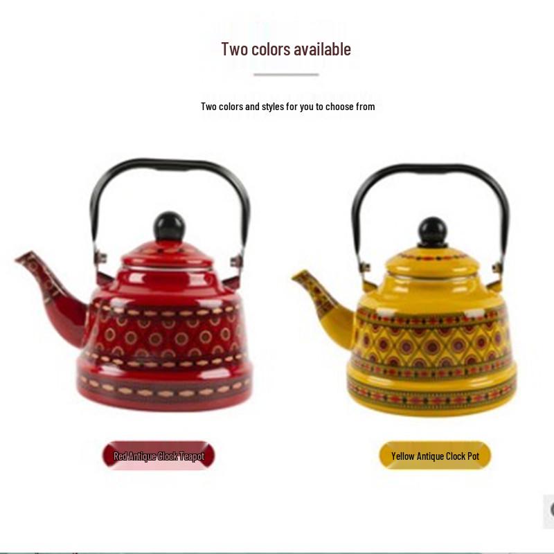 Enamel Porcelain Teapot: Heat-Resistant Kung Fu Tea Kettle for Induction and Gas Heating