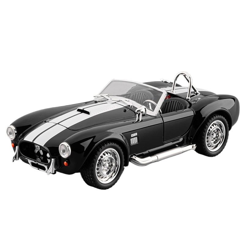 

1/22 Ford Cobra Кабриолет Суперкар Модель из Сплава, Изящные Настольные Украшения, Лучшая Коллекция для Энтузиастов Моделей Автомобилей чёрный